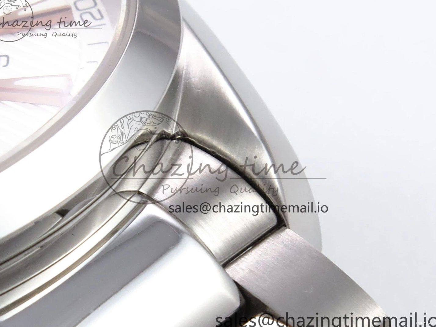 0508 Snug Aqua Terra 150M GMT OMF 1:1 Best Edition White RG Textured Dial on SS Bracelet A 7714